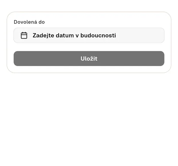 Žádost o zálohu na mzdu v mobilní aplikaci